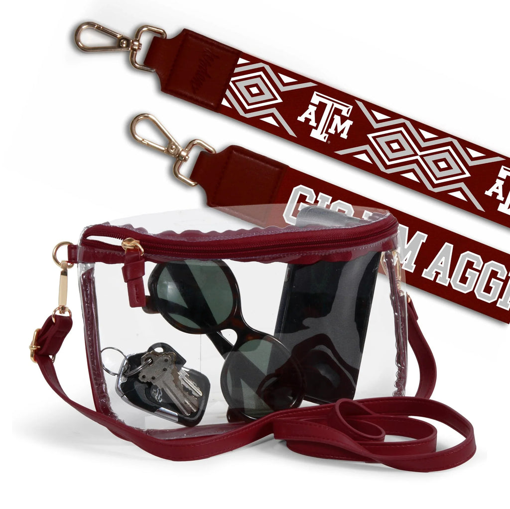 Texas A&M Clear Sling Bag with Purse Strap