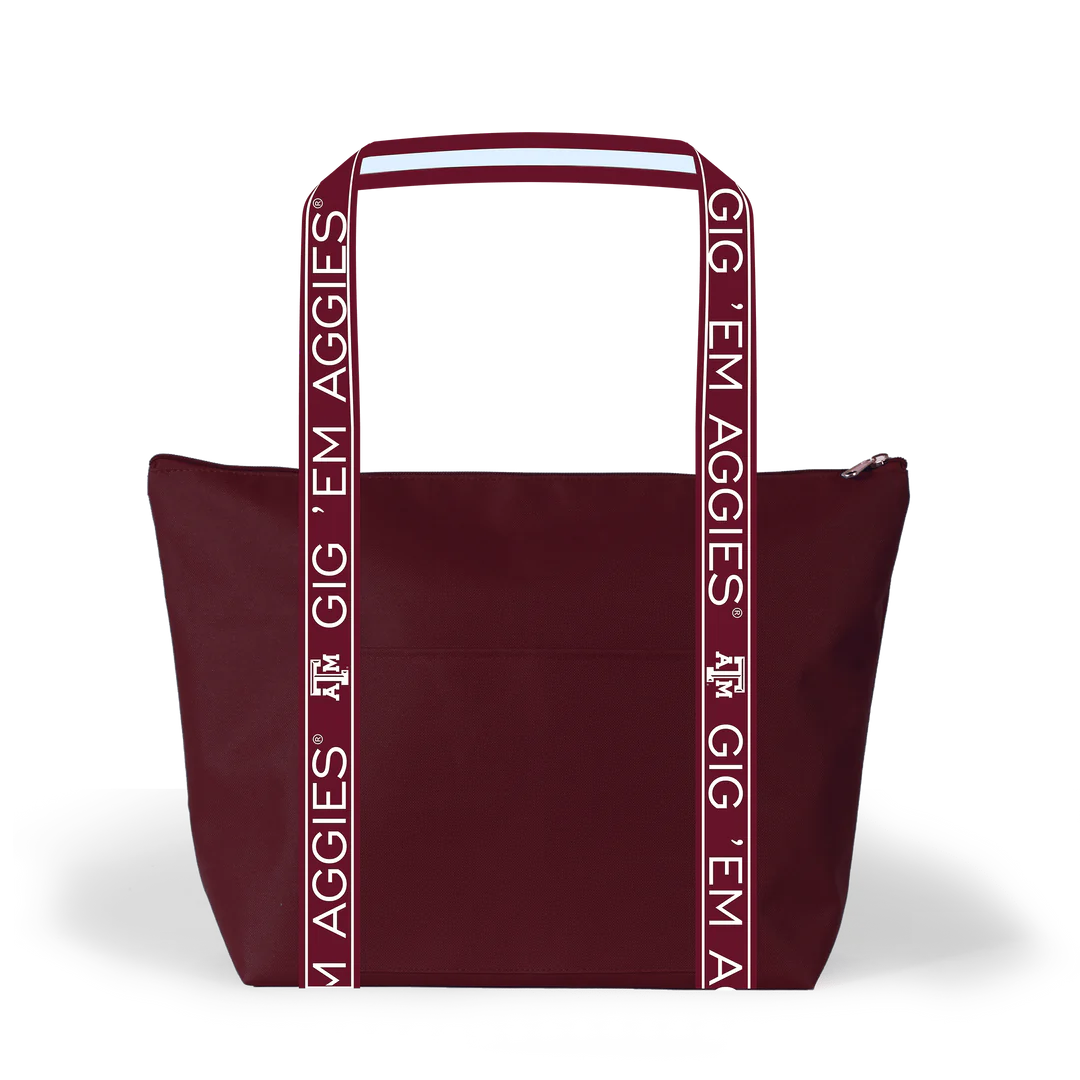 Texas Aggie Maroon Canvas Tote