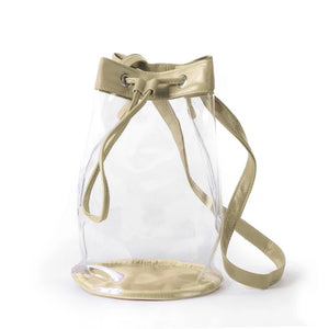 Gold Madison Clear Drawstring Handbag